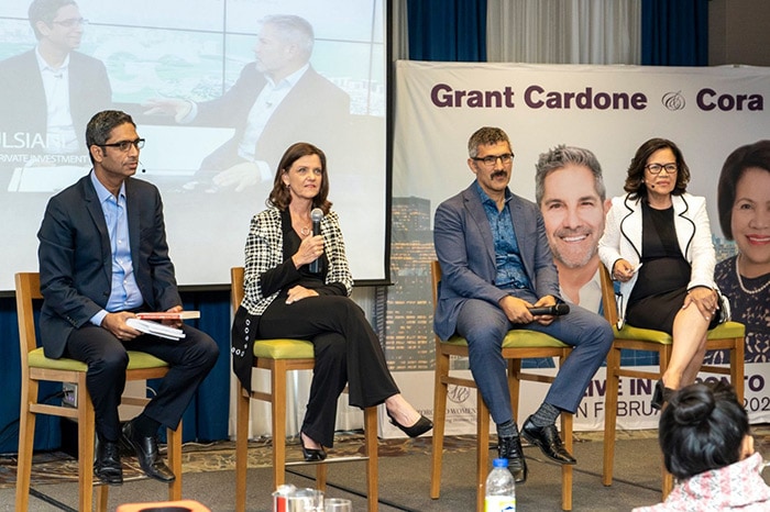 Lisa Cavender, Grant Cardone and Cora Cristobal